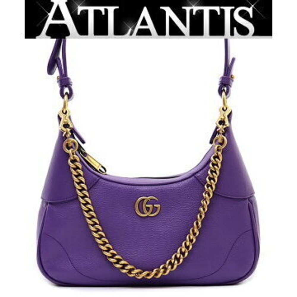 Gucci Aphrodite Shoulder Bag Leather Purple
